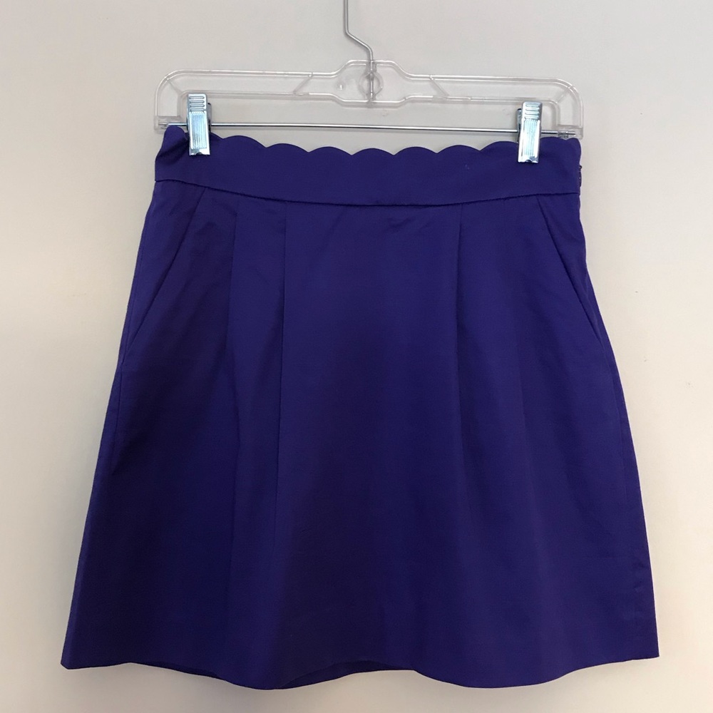 J. Crew Scalloped Waist Skirt